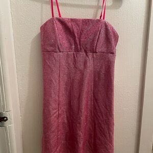 Honey and Rosie Glittery Pink Dress